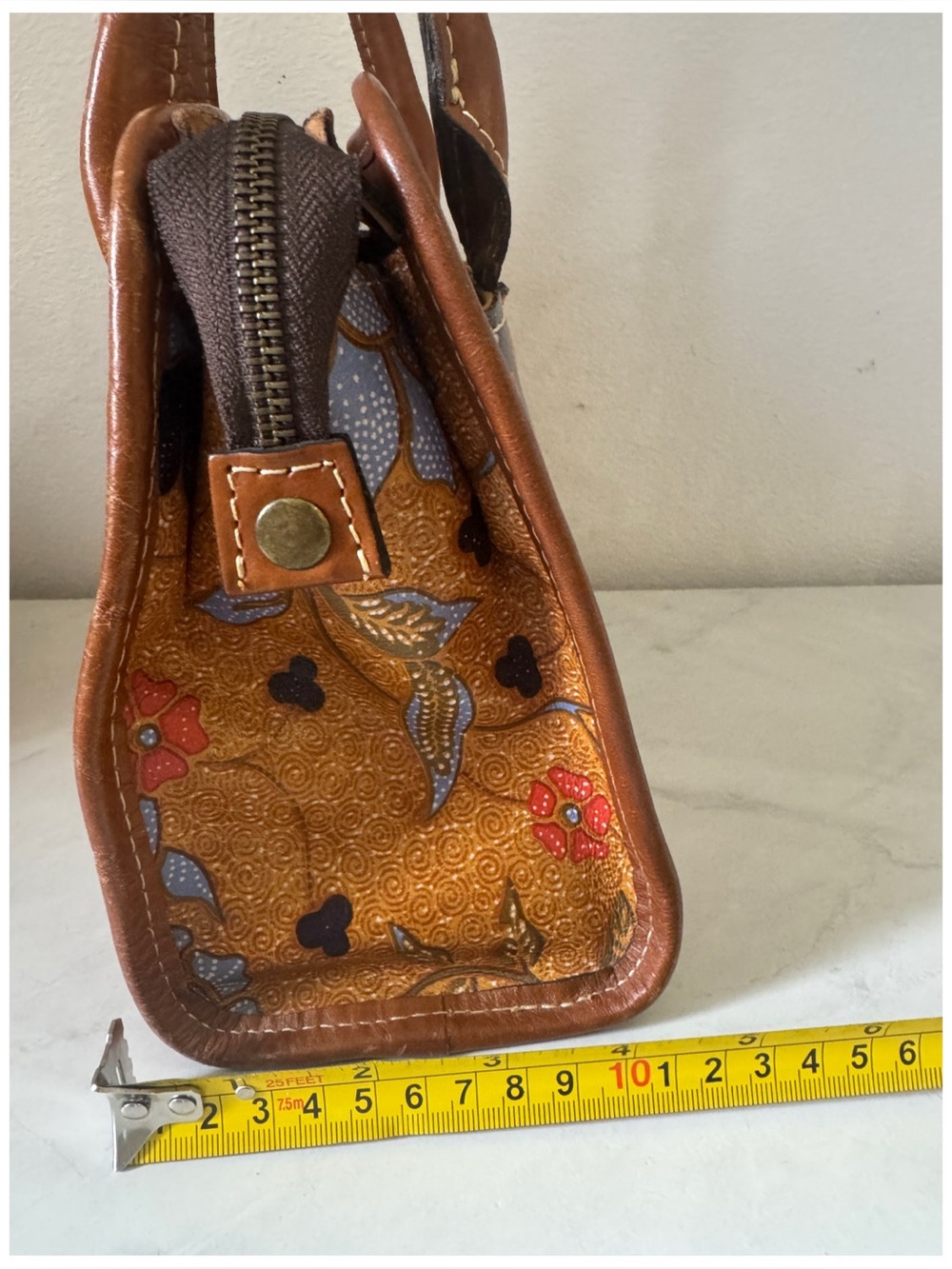 Patricia Nash Floral Satchel Handbag Brown
Trim Top Handle - Picture 14 of 14